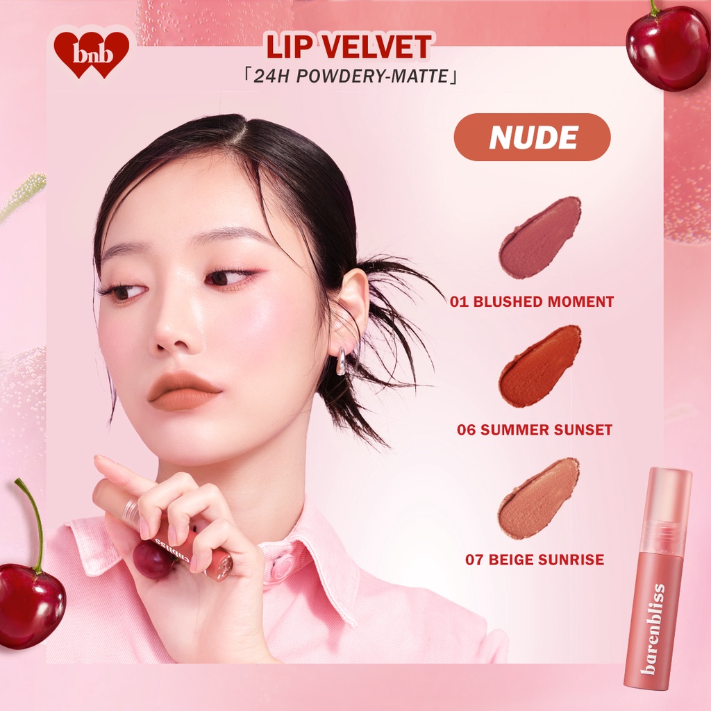 BNB Barenbliss Cherry Makes Cheerful Lip Velvet - 11 Coral Bloom