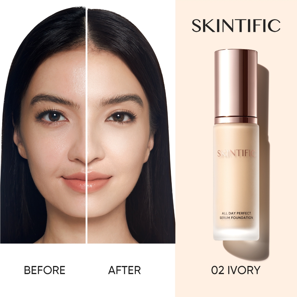 Skintific All Day Perfect Serum Foundation 25ml - 02 Ivory