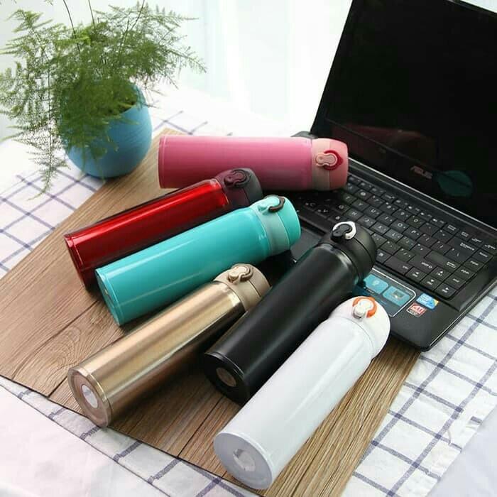 Termos KANCING POLOS 500ml - Botol Minum Tahan Panas & Dingin
