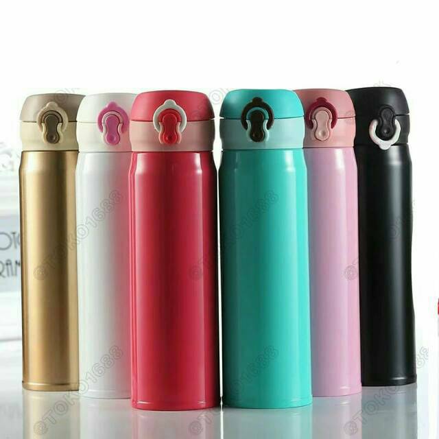 Termos KANCING POLOS 500ml - Botol Minum Tahan Panas & Dingin