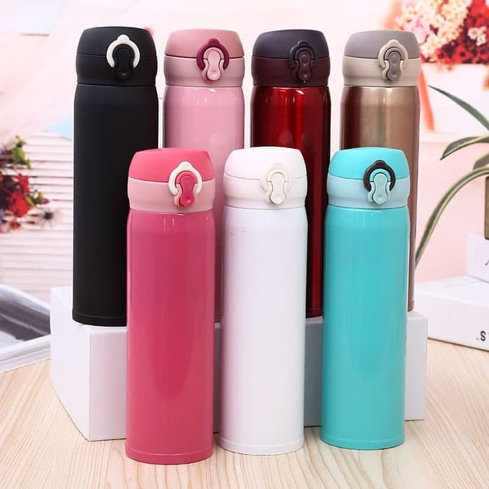 Termos KANCING POLOS 500ml - Botol Minum Tahan Panas & Dingin