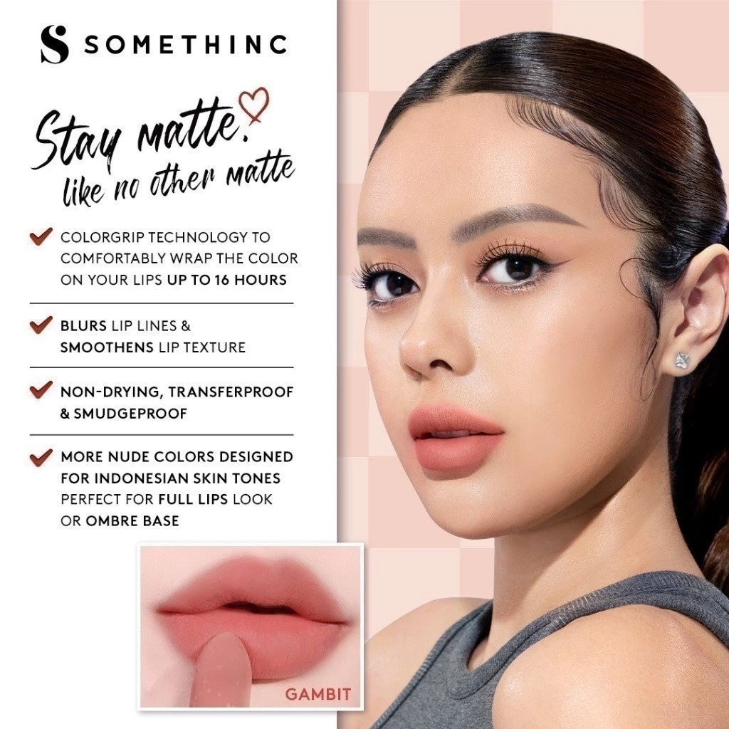 Somethinc Checkmatte Transferproof Lipstick 3.8gr - 13 Swipe