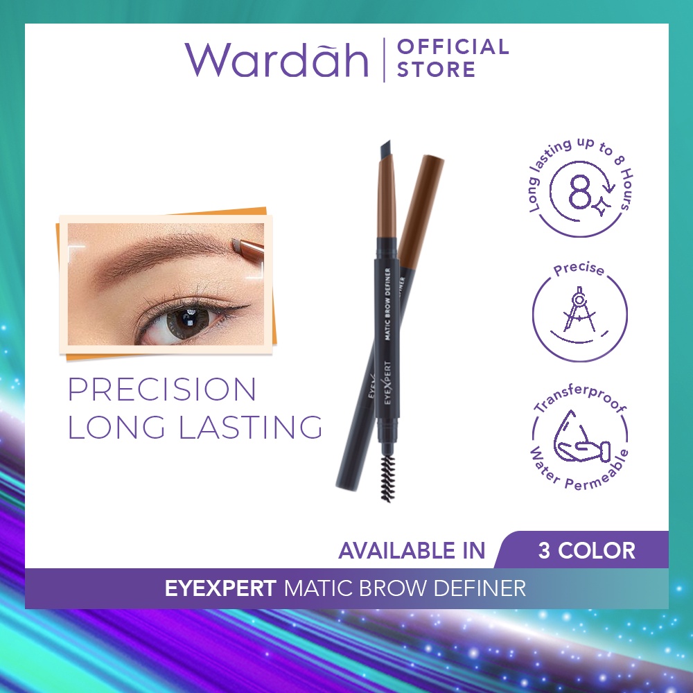 Wardah EyeXpert Matic Brow Definer 0.25gr - 02 Dark Brown