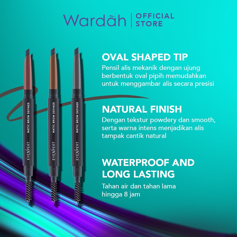 Wardah EyeXpert Matic Brow Definer 0.25gr - 02 Dark Brown