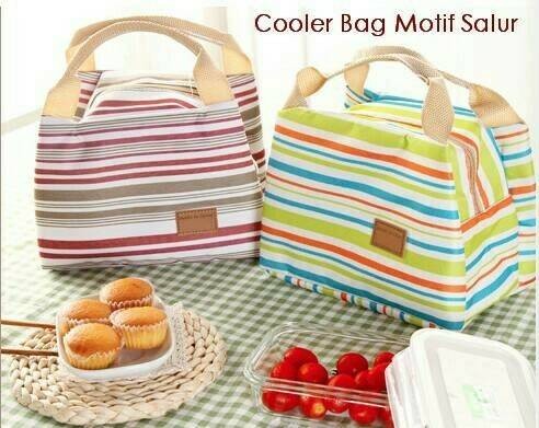 Tas Bekal Salur Garis (Insulated / Cooler Lunch Bag)
