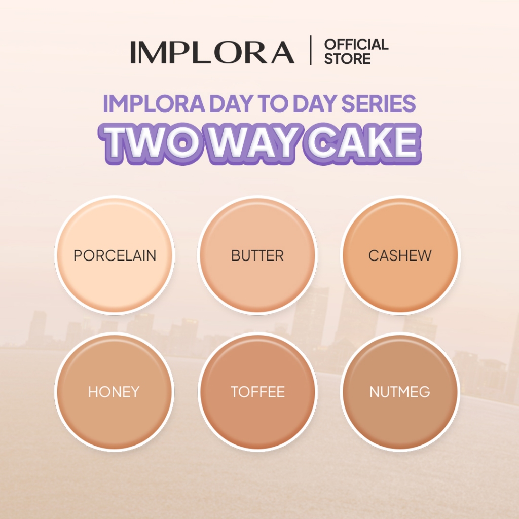 Implora Day to Day Series Two Way Cake - 01 Porcelain