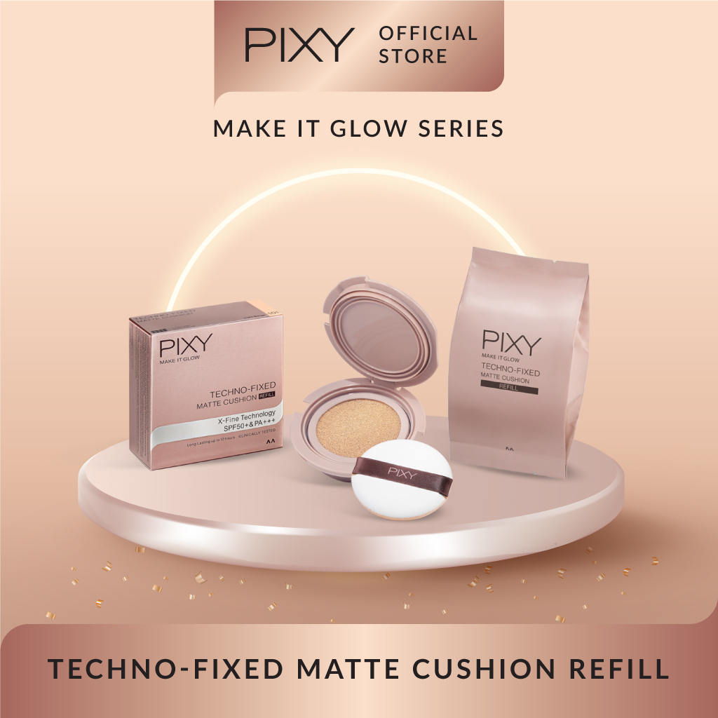 Pixy Make It Glow Techno - Fixed Matte Cushion REFILL 201 Neutral Beige