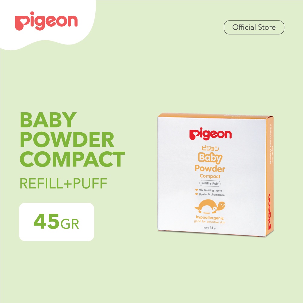 Pigeon Baby Compact Powder REFILL + Puff - Cake Chamomile 45gr