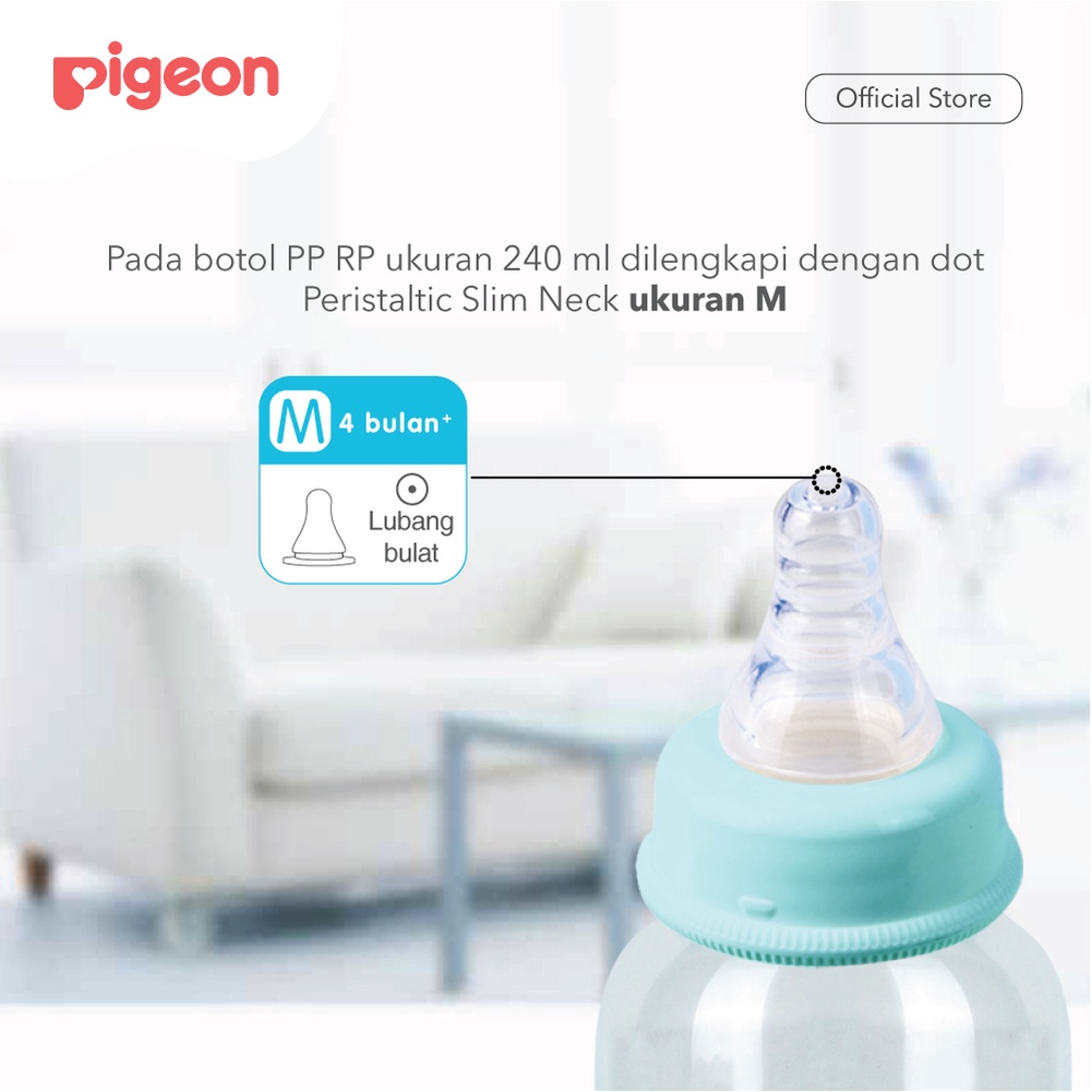 Pigeon Baby Bottle - W/S Type Silicone Nipple 240ml Penyu Belimbing (Umur 4+ Bulan) Botol Susu Bayi