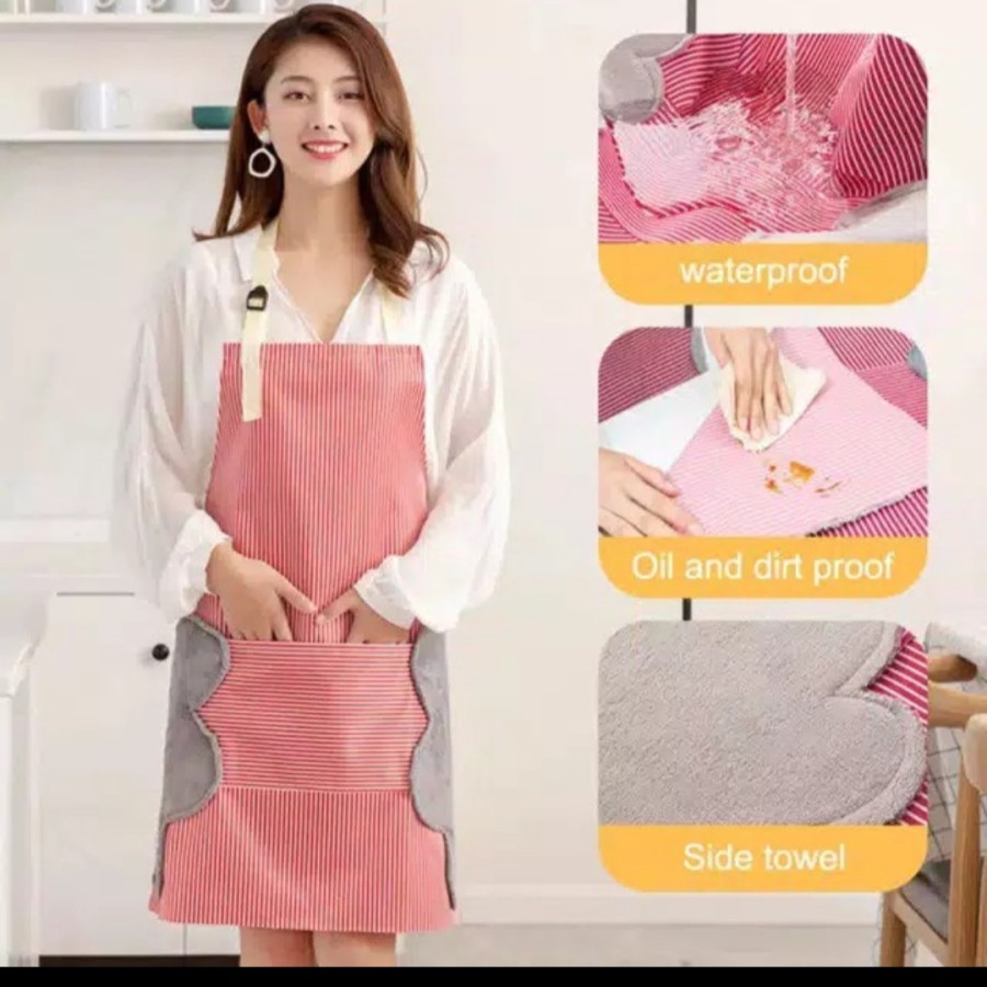 Celemek Masak Premium Bahan Oxford (Cooking Apron)
