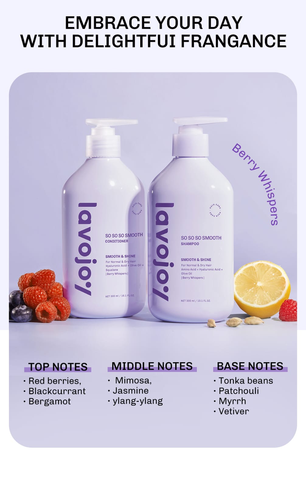 Lavojoy So So So Smooth Conditioner 300ml - Smooth & Shine (Berry Whispers)