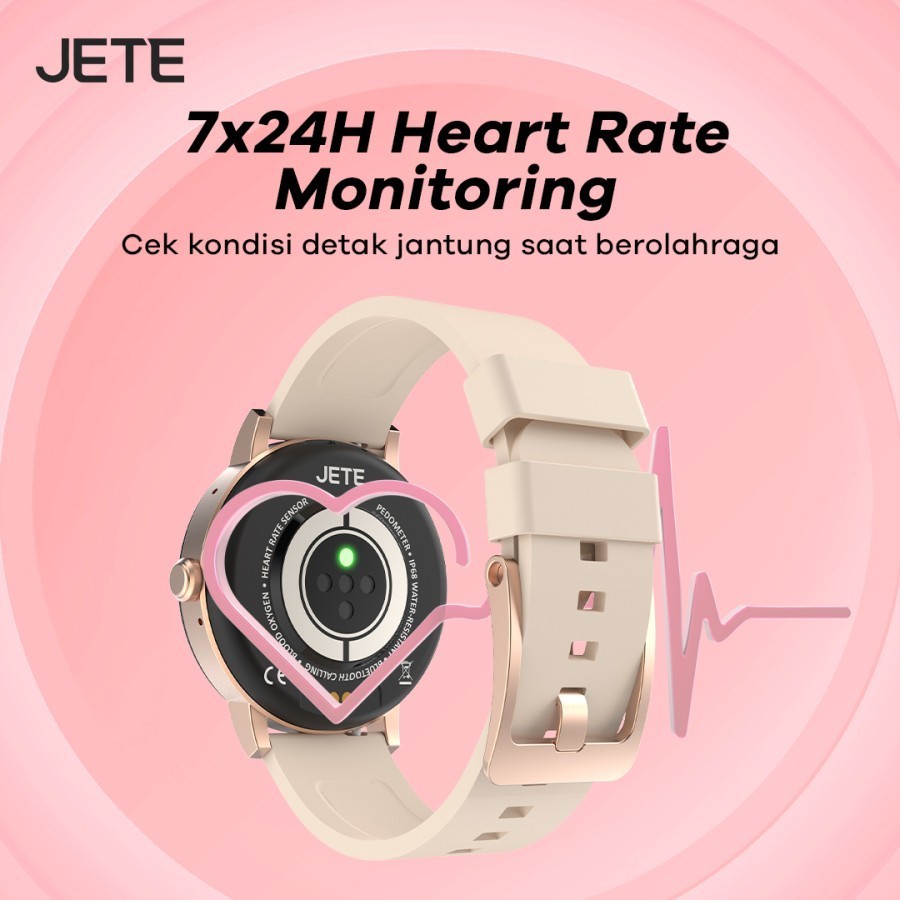 JETE Smartwatch - Aura Series Rosegold 1.3 inch