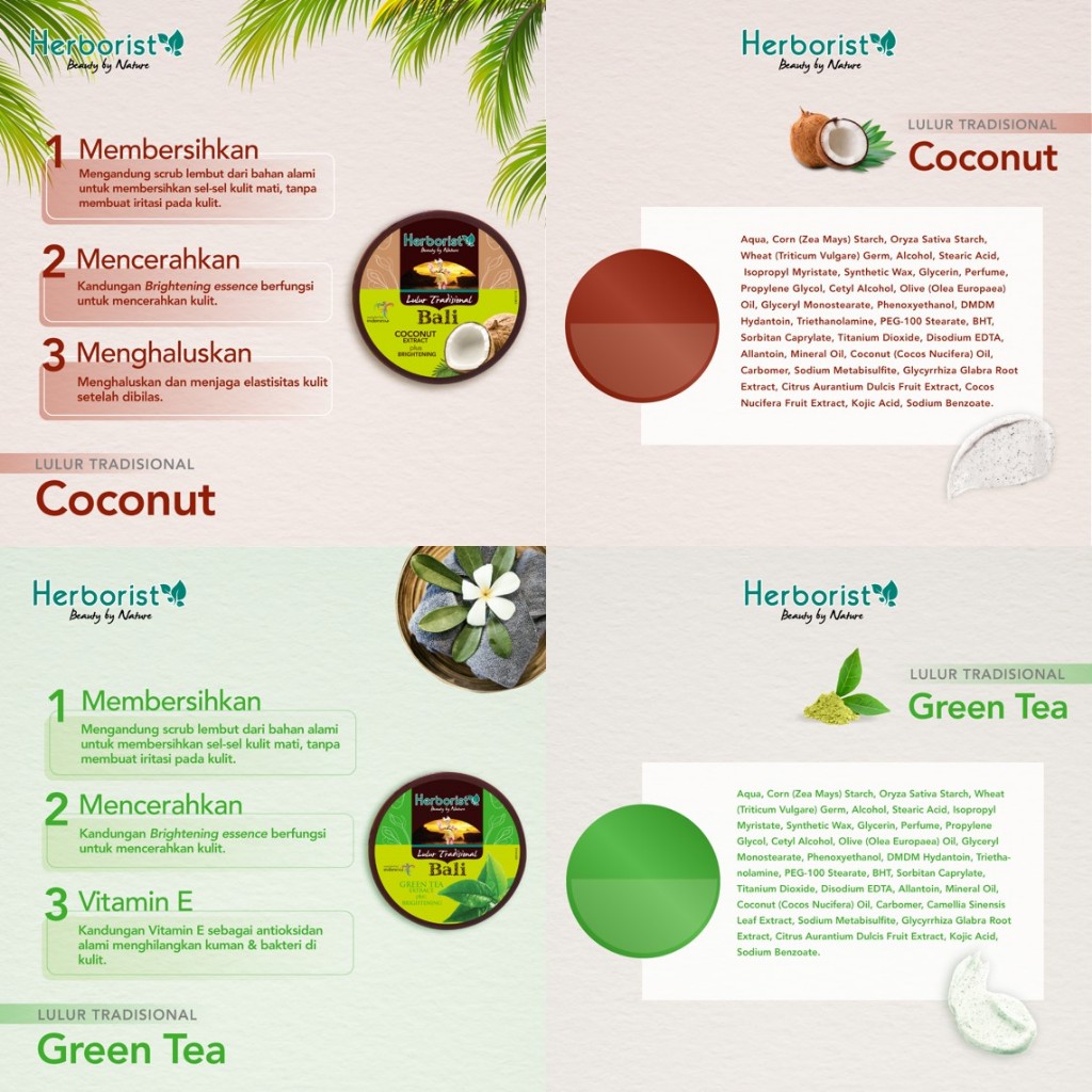 Herborist Lulur Tradisional Bali 100gr - Green Tea