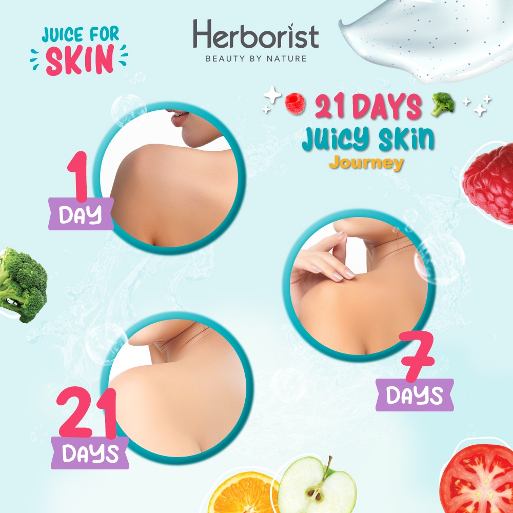 Herborist Juice For Skin Body Serum 180ml - Orange & Carrot (Refresh & Glow)