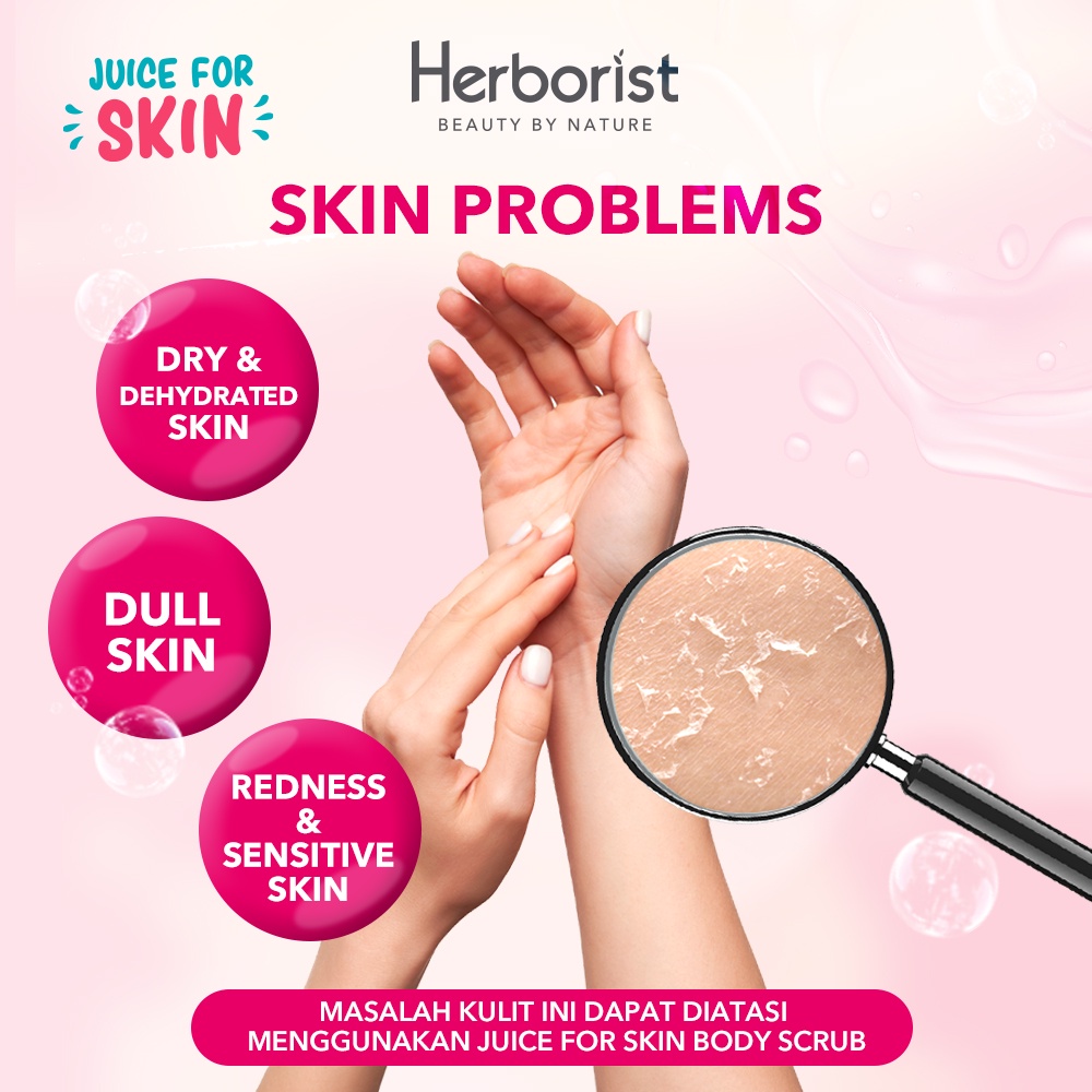 Herborist Juice For Skin Exfoliating Gel Scrub 150ml - Raspberry & Tomato