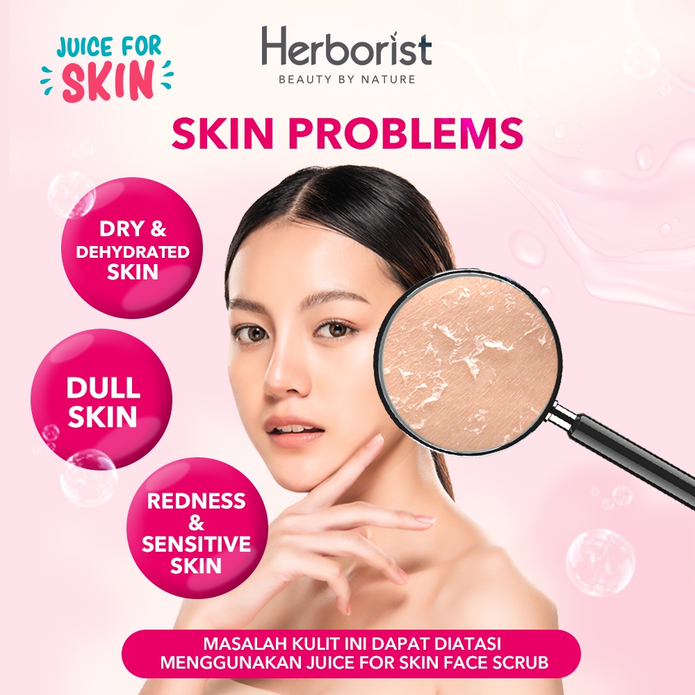 Herborist Juice For Skin Face Scrub 60gr - Apple & Broccoli (Soothing)