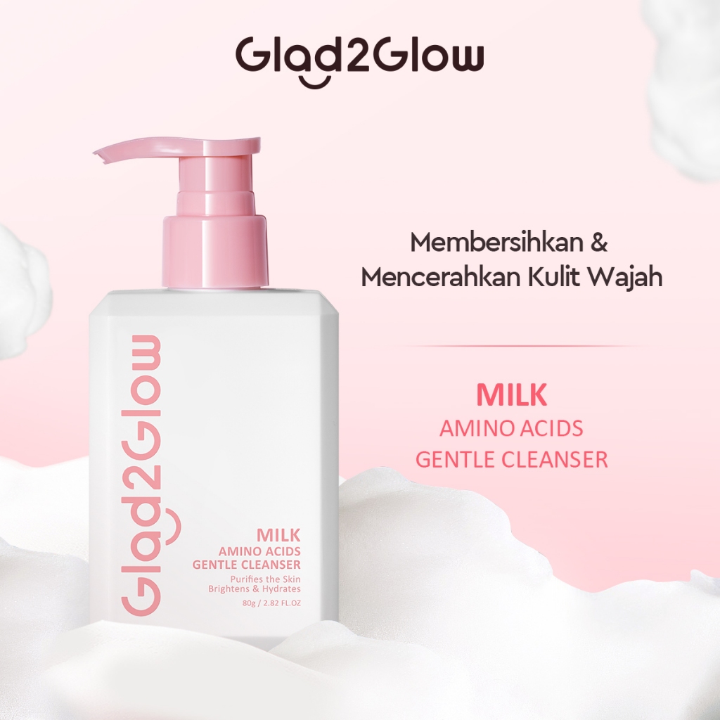Glad 2 Glow Cleanser - Milk Amino Acids Gentle 80gr