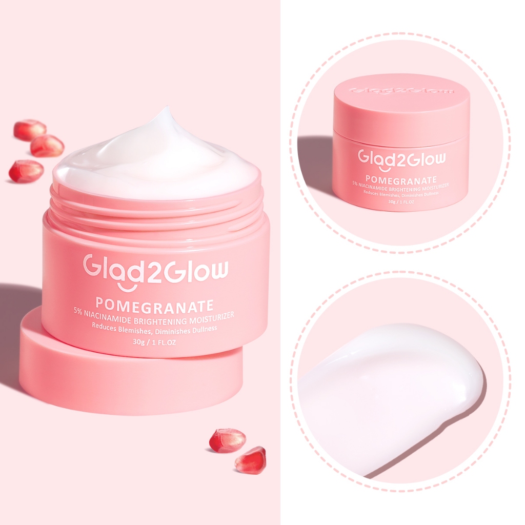 Glad 2 Glow Moisturizer - Pomegranate 5% Niacinamide Brightening 30gr