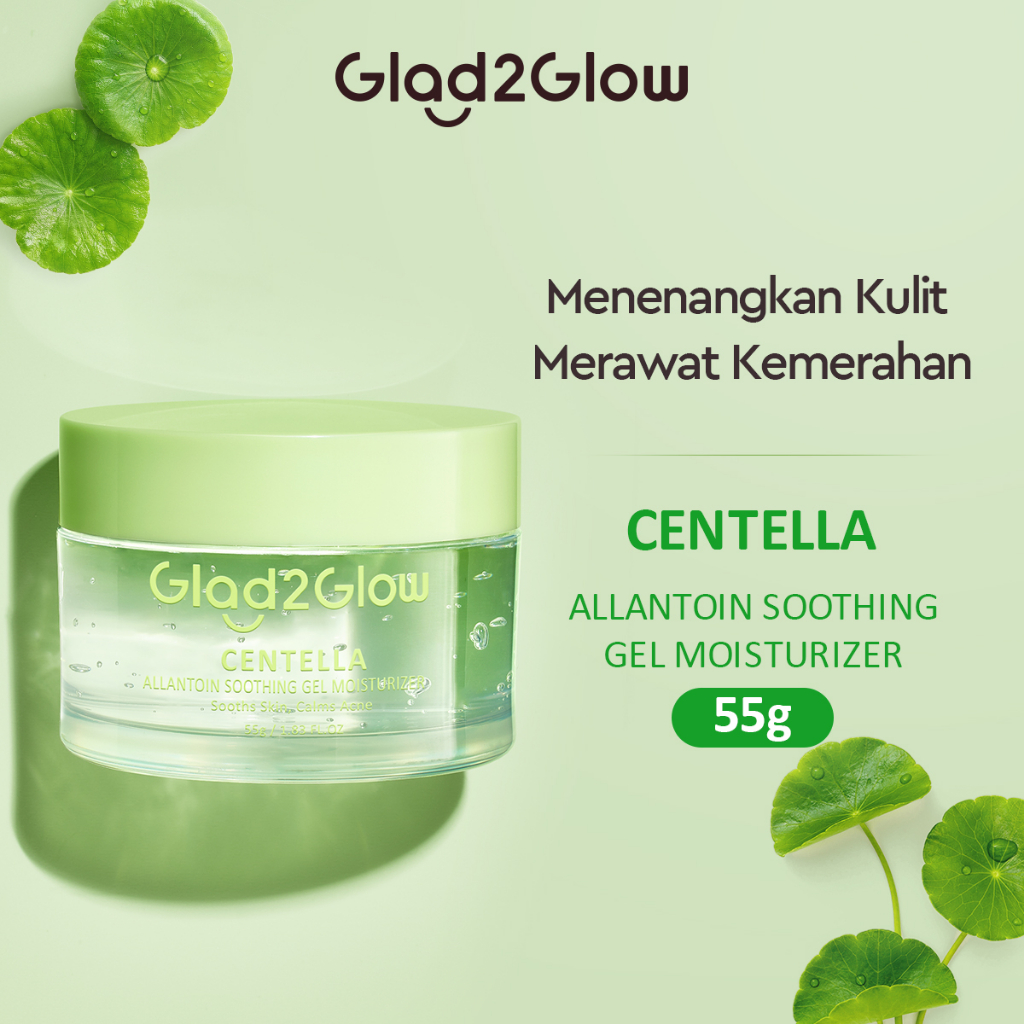 Glad 2 Glow Moisturizer - Centella Allantoin Soothing Gel 55gr