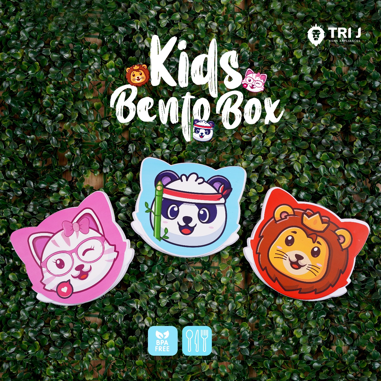 TRI J - Kids Bento Box - Kotak Bekal Anak Motif Lucu