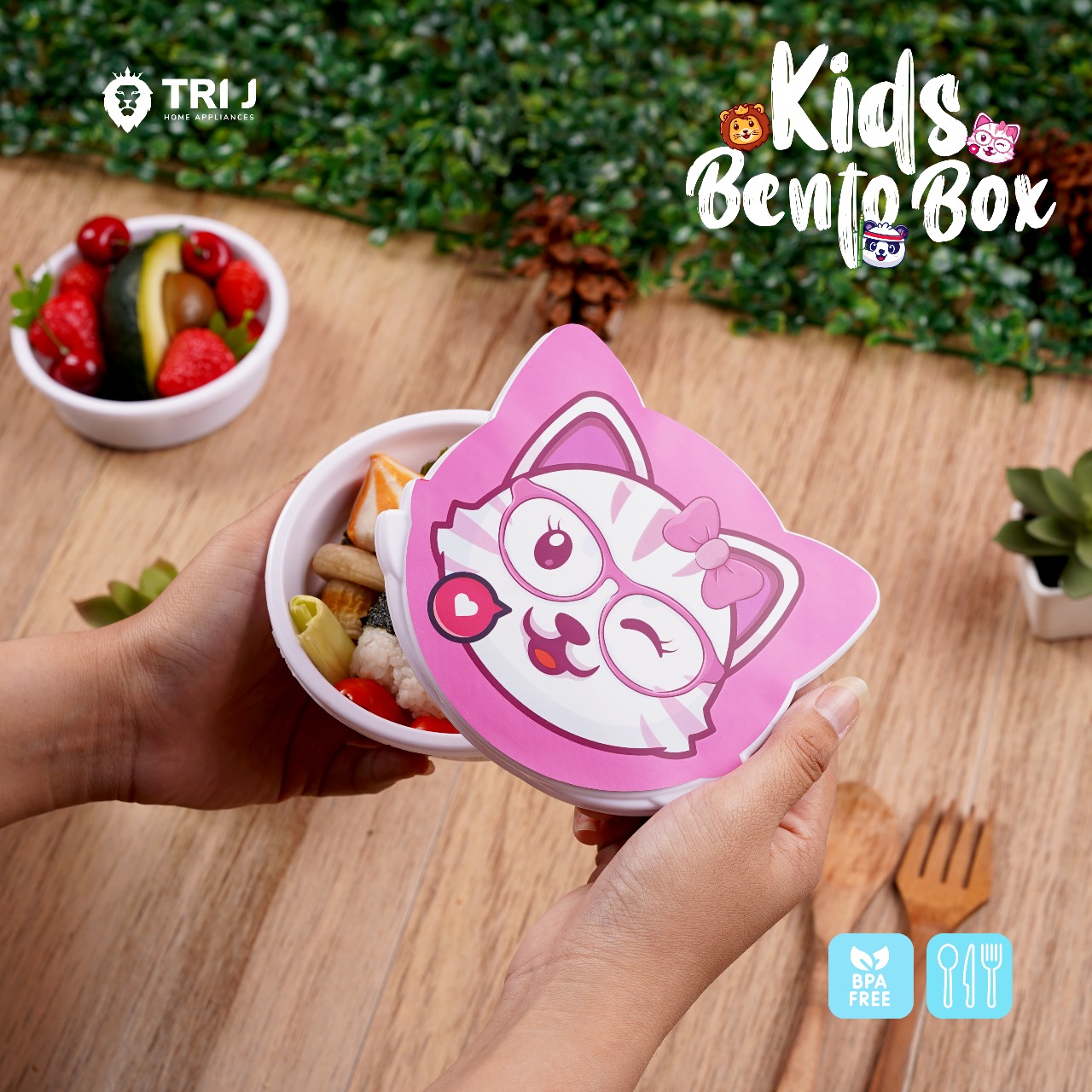 TRI J - Kids Bento Box - Kotak Bekal Anak Motif Lucu