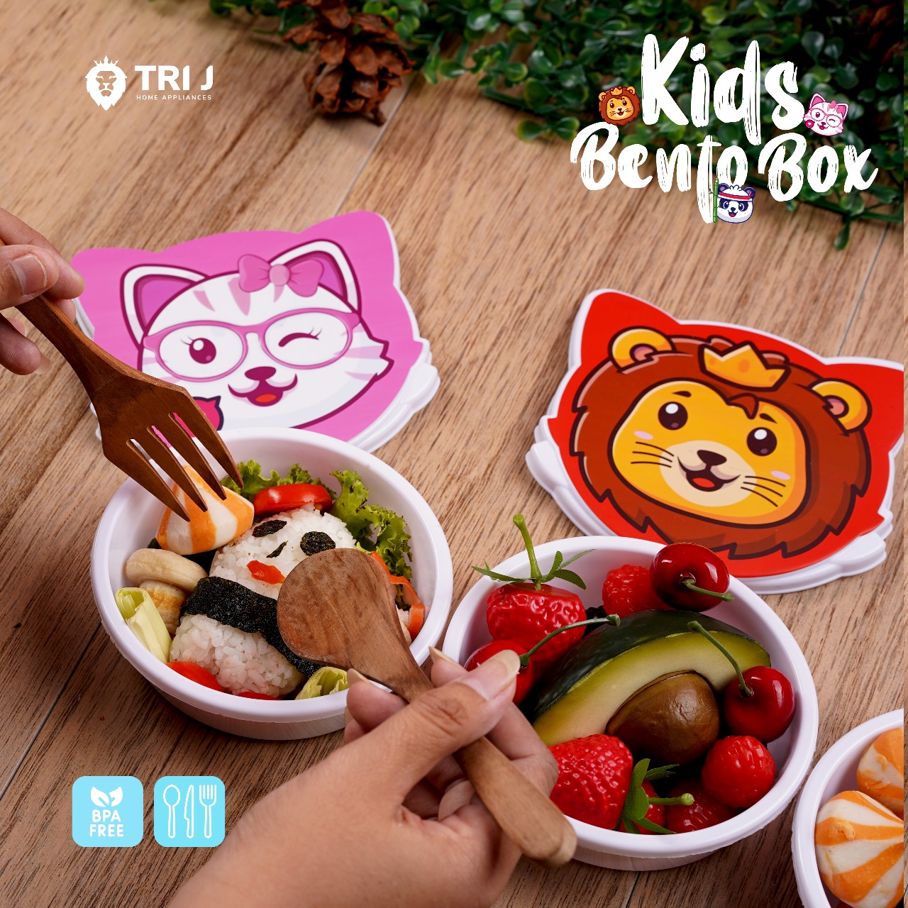 TRI J - Kids Bento Box - Kotak Bekal Anak Motif Lucu