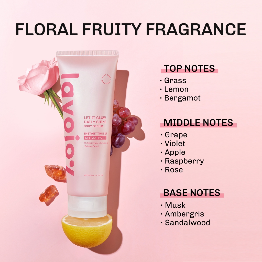 Lavojoy Let It Glow Daily Shine Body Serum Instant Tone Up SPF 20 PA++ 180ml