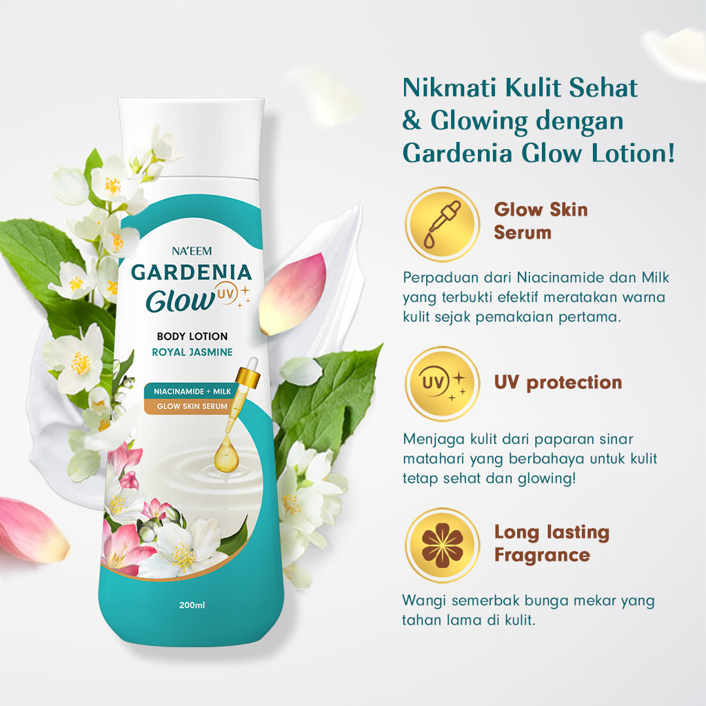 Gardenia Glow by Na'eem UV Body Lotion 200ml - Royal Jasmine
