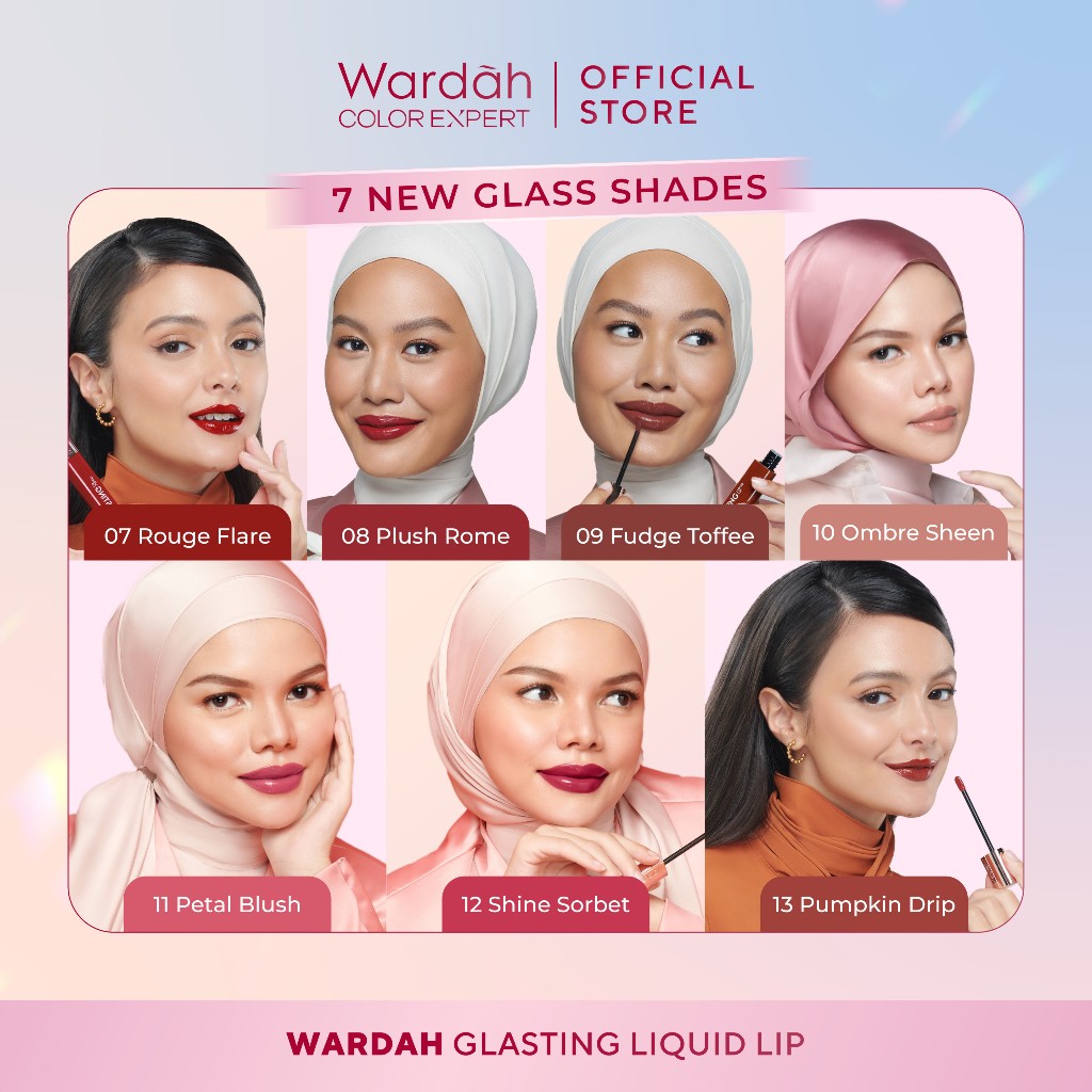 Wardah Glasting Liquid Lip 3.5gr (Lip Cream Transferproof) - 10 Ombre Sheen