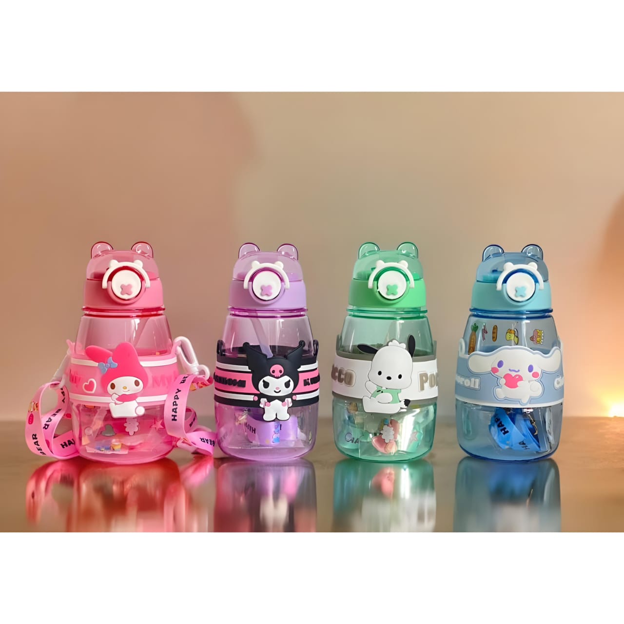 Botol Minum Anak Karakter Sanrio Series - Free Tali Strap + Stiker