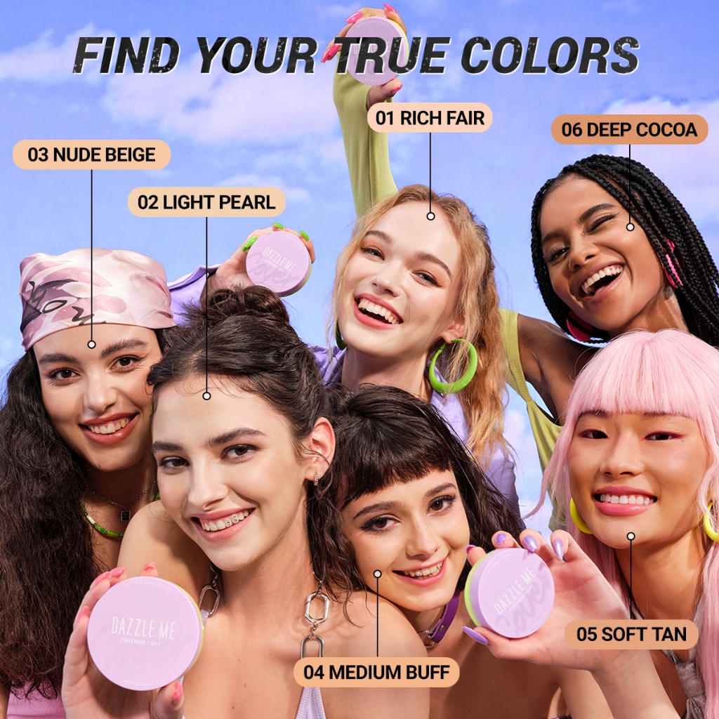 DAZZLE Me Better Than Filter Two Way Cake 9gr- C01 Rich Fair