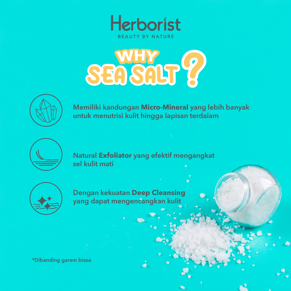 Herborist Mineral Body Scrub 200gr - Sea Salt & Volcanic Mud (Revitalizing & Brightening)