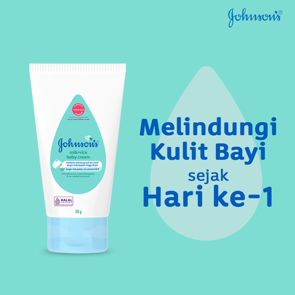 Johnsons Baby Cream Milk Rice 50gr