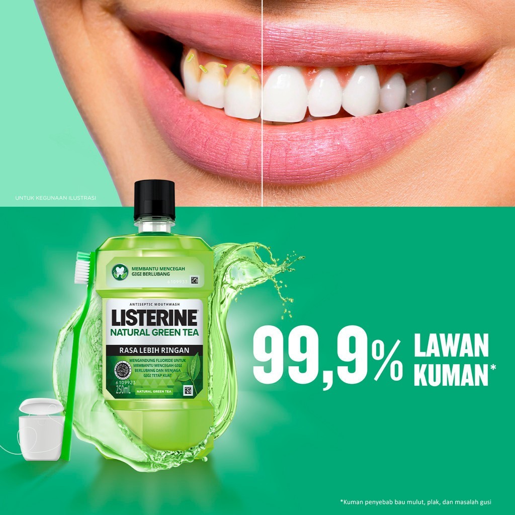 Listerine Antiseptic Mouthwash - Multi Protect Green Tea 500ml