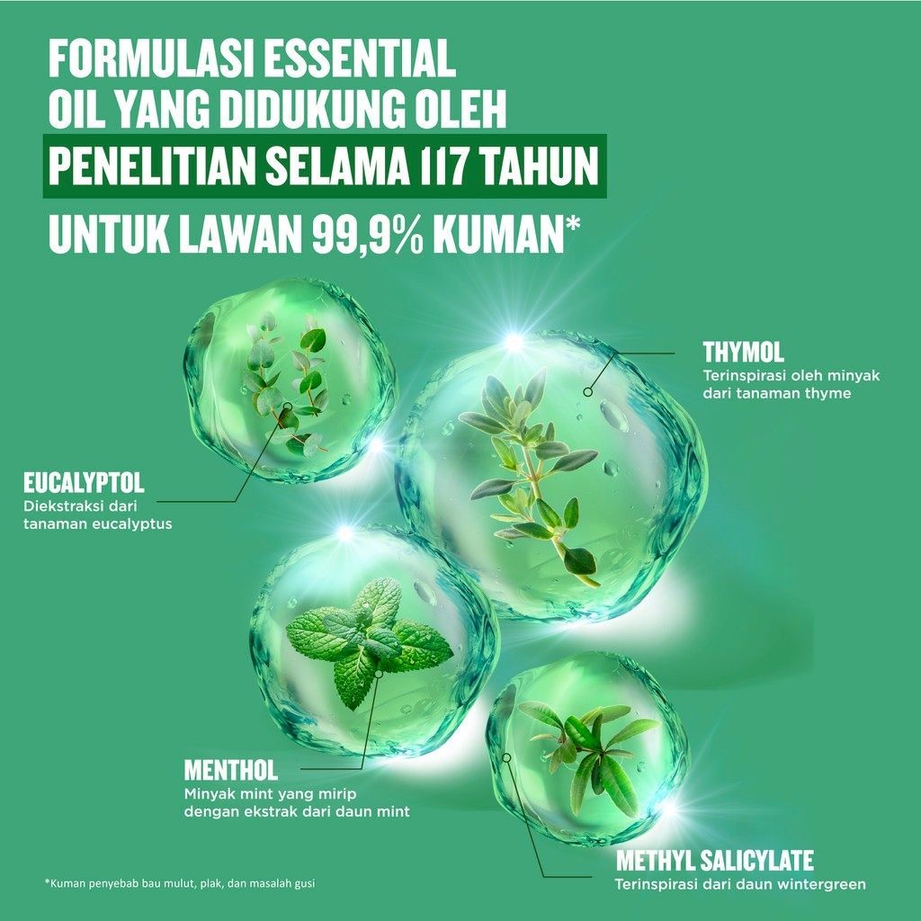 Listerine Antiseptic Mouthwash - Multi Protect Green Tea 500ml