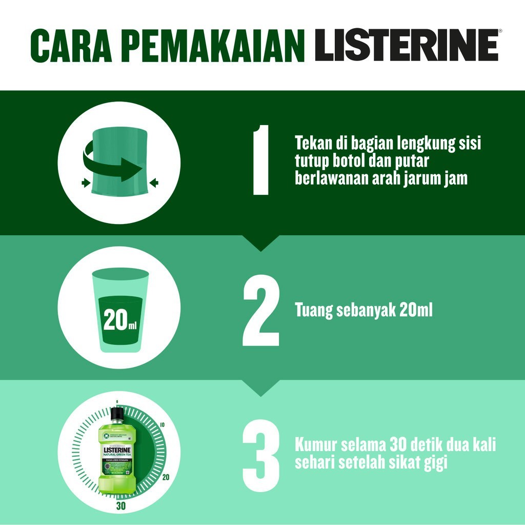 Listerine Antiseptic Mouthwash - Multi Protect Green Tea 500ml