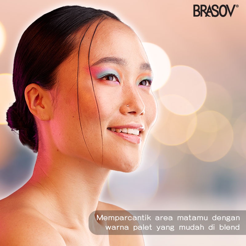 Brasov Makeup Pallete Eyeshadow Blush On - 01 You Glow, Girl!