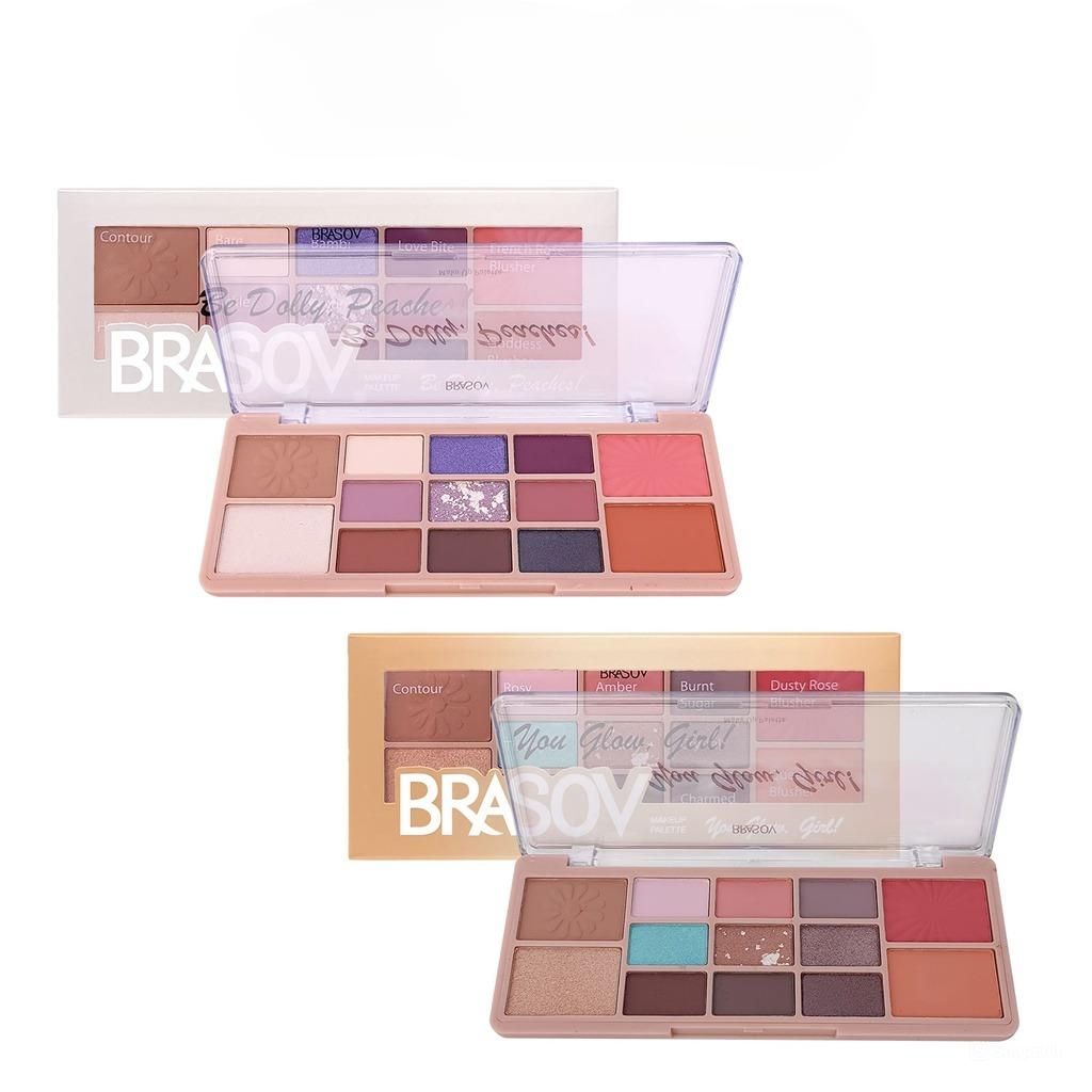 Brasov Makeup Pallete Eyeshadow Blush On - 01 You Glow, Girl!