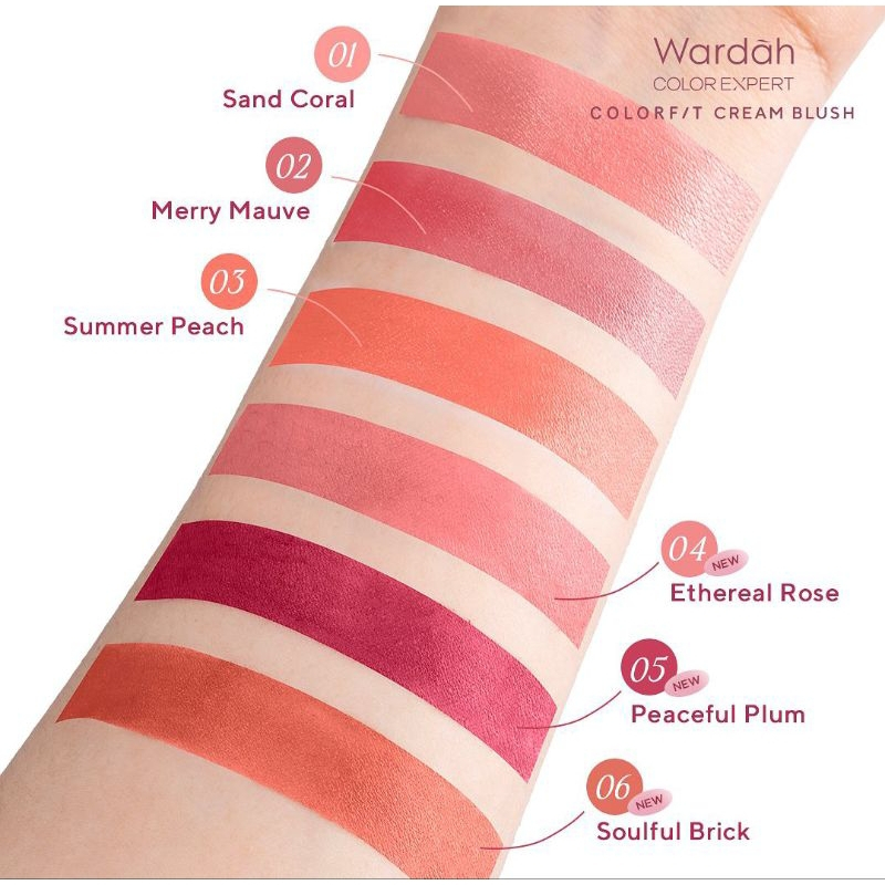 Wardah Colorfit Cream Blush 3gr - 05 Peaceful Plum