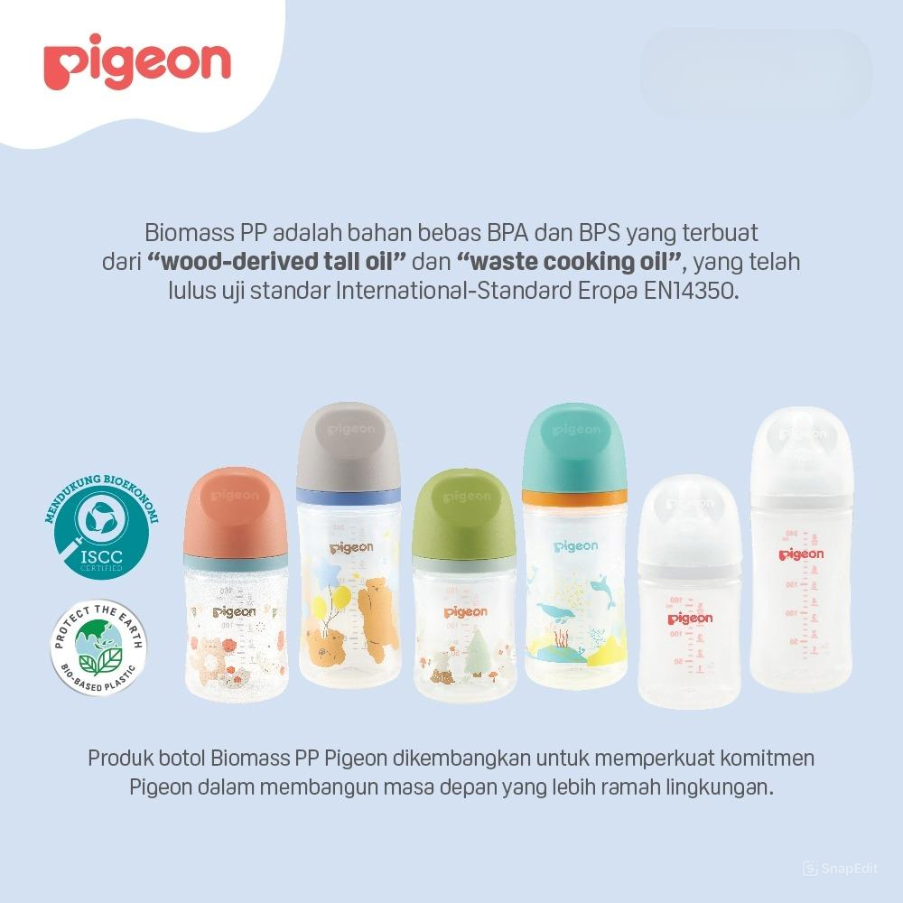 Pigeon Baby Bottle - PP Wide Neck SofTouch Nipple 160ml Kucing (Umur 0+ Bulan) Botol Susu Bayi