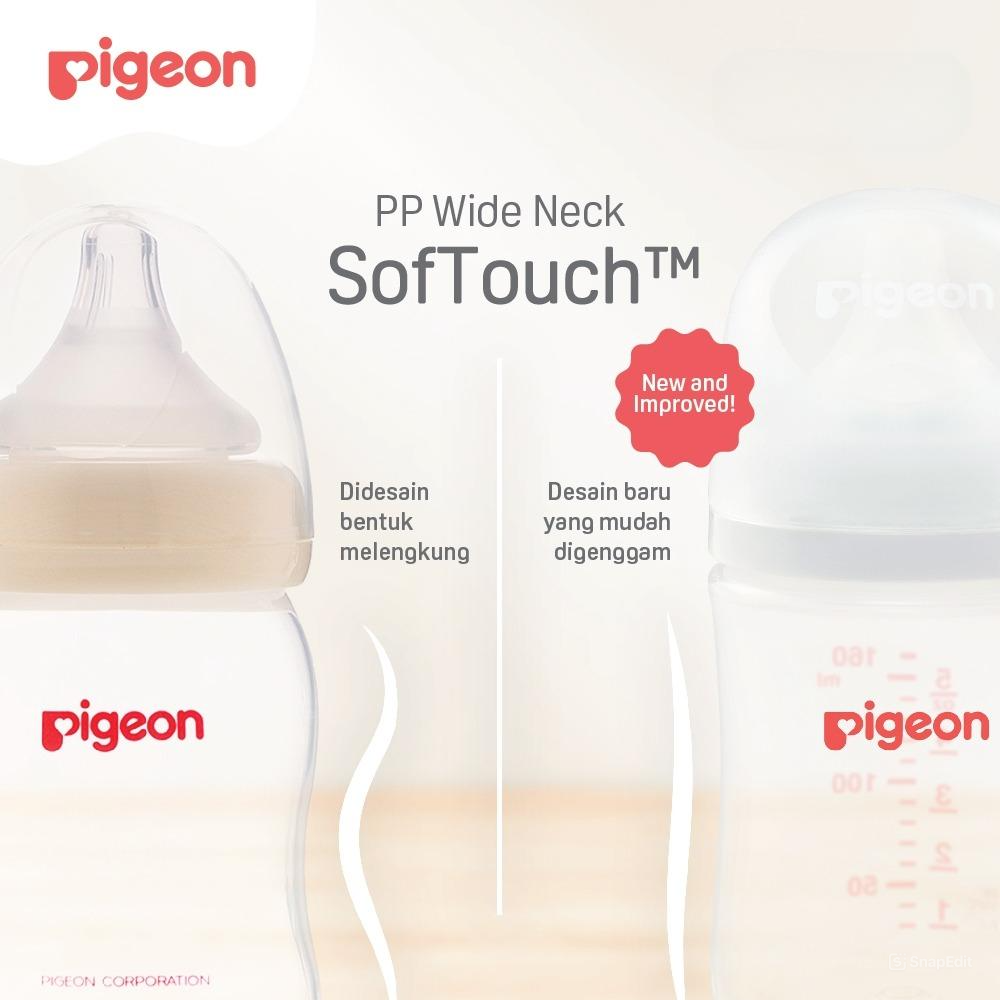 Pigeon Baby Bottle - PP Wide Neck SofTouch Nipple 160ml Kelinci (Umur 0+ Bulan) Botol Susu Bayi