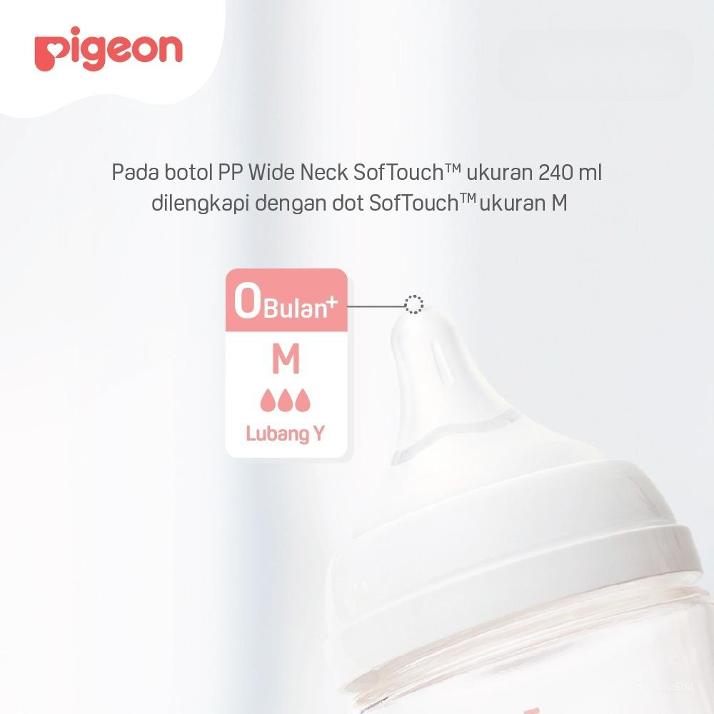 Pigeon Baby Bottle - PP Wide Neck SofTouch Nipple 160ml Kelinci (Umur 0+ Bulan) Botol Susu Bayi