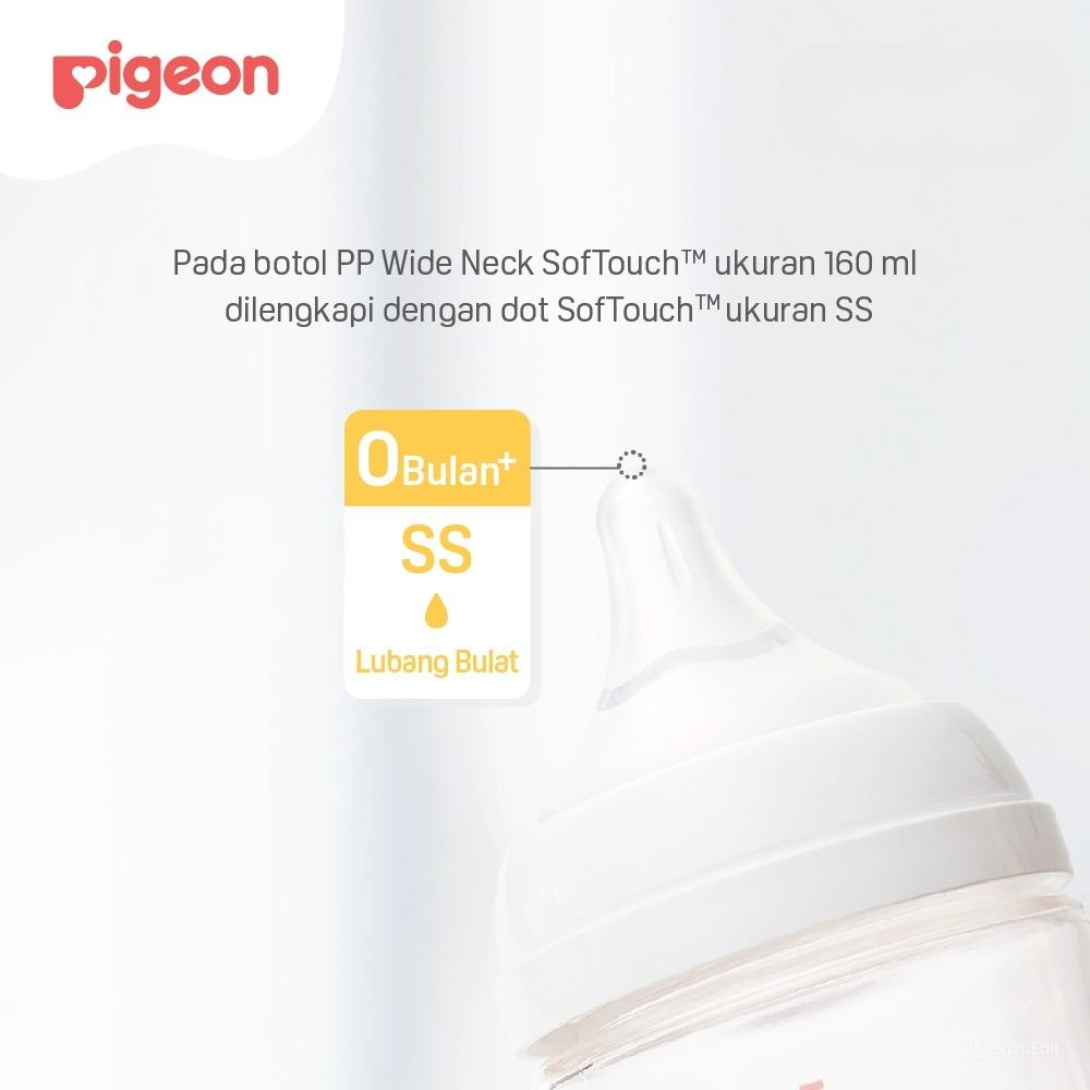 Pigeon Baby Bottle - PP Wide Neck SofTouch Nipple 240ml Beruang (Umur 3+ Bulan) Botol Susu Bayi