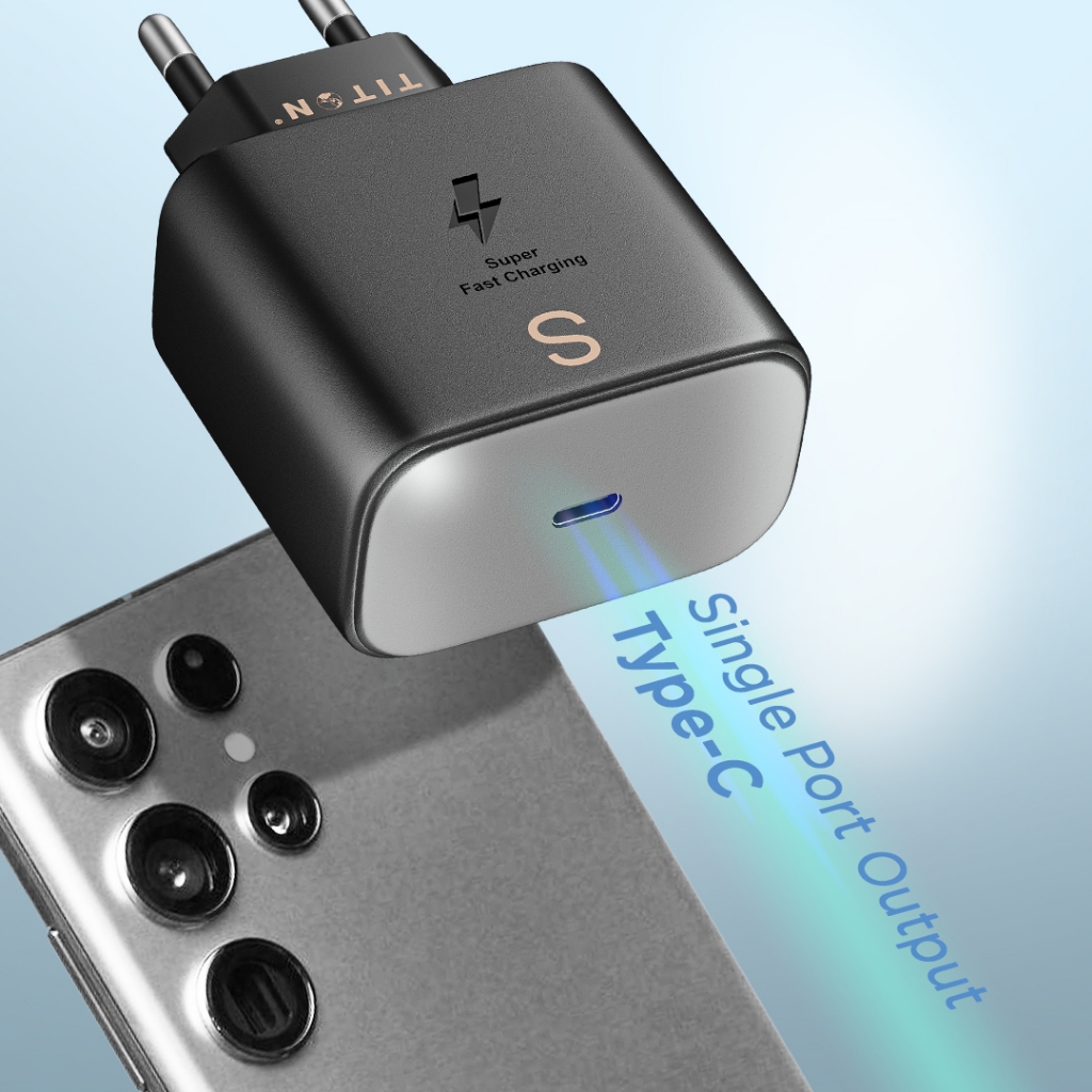 Titon Gen2 Travel Charger Samsung 45W + Kabel Type-C to Type-C