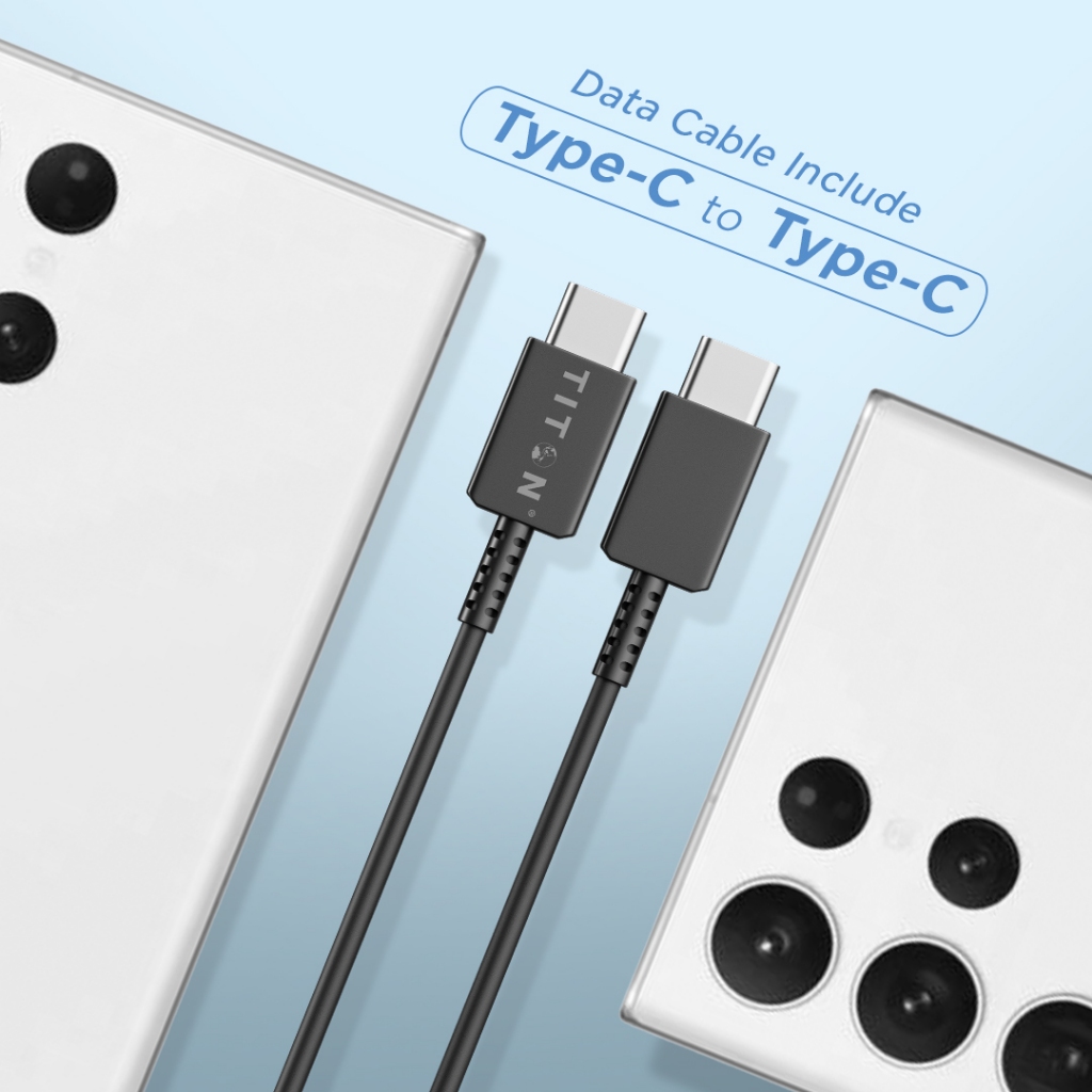 Titon Gen2 Travel Charger Samsung 45W + Kabel Type-C to Type-C