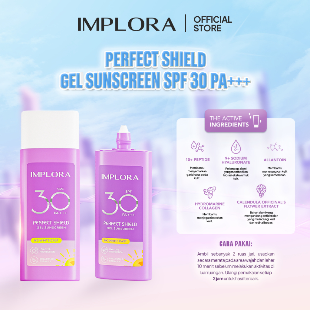 Implora Perfect Shield Gel Sunscreen SPF30 PA+++ 50ml