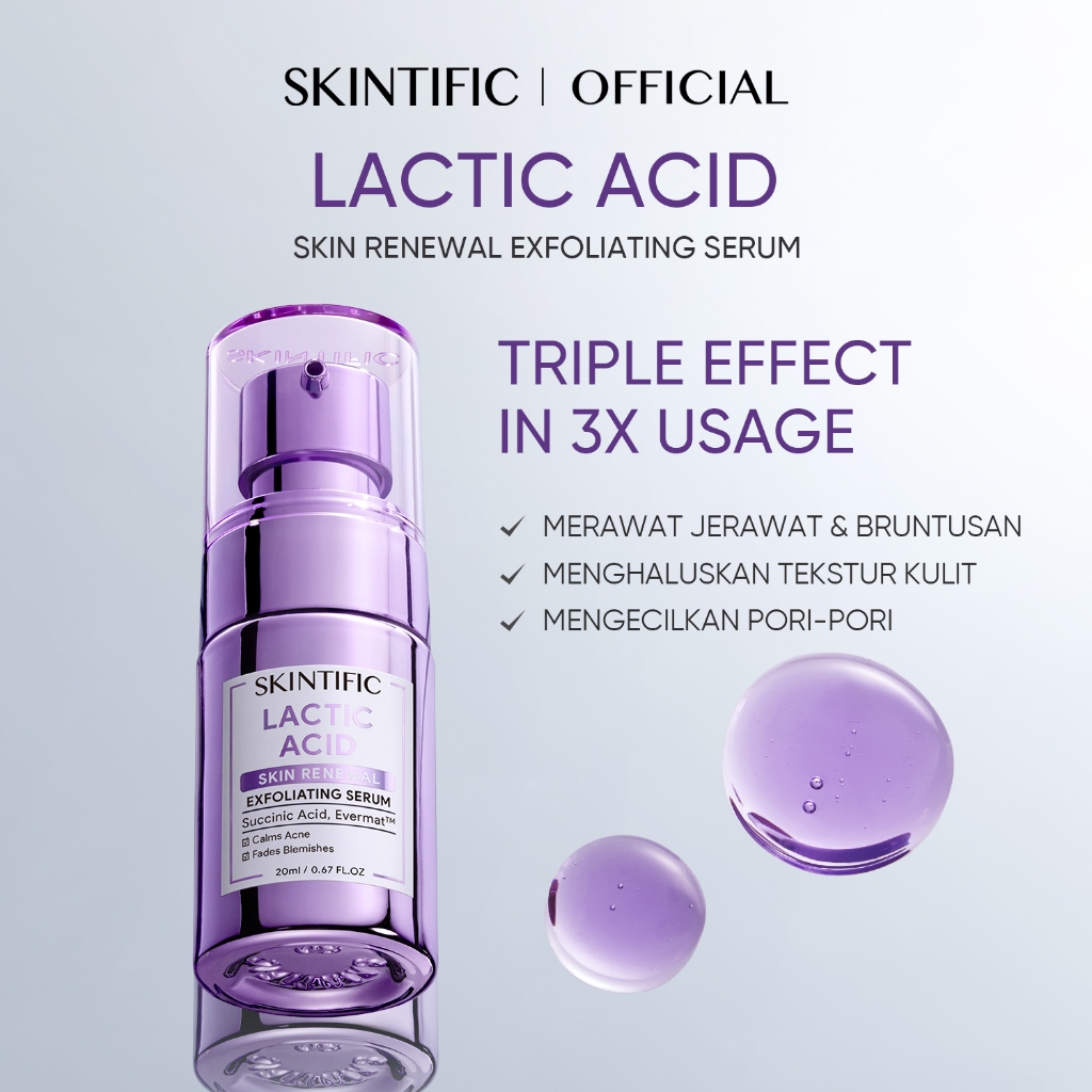 Skintific Lactic Acid Skin Renewal Exfoliating Serum 20ml
