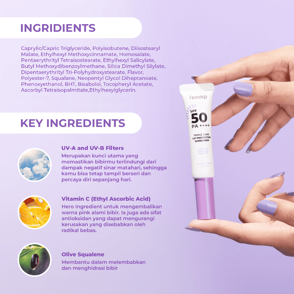 Facetology Triple Care Lip Protector Sunscreen 5ml - Unflavor