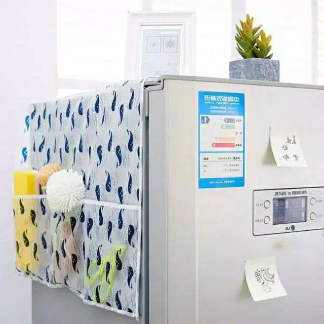 Taplak Kulkas Waterproof - Cover Kulkas / Penutup Lemari Es