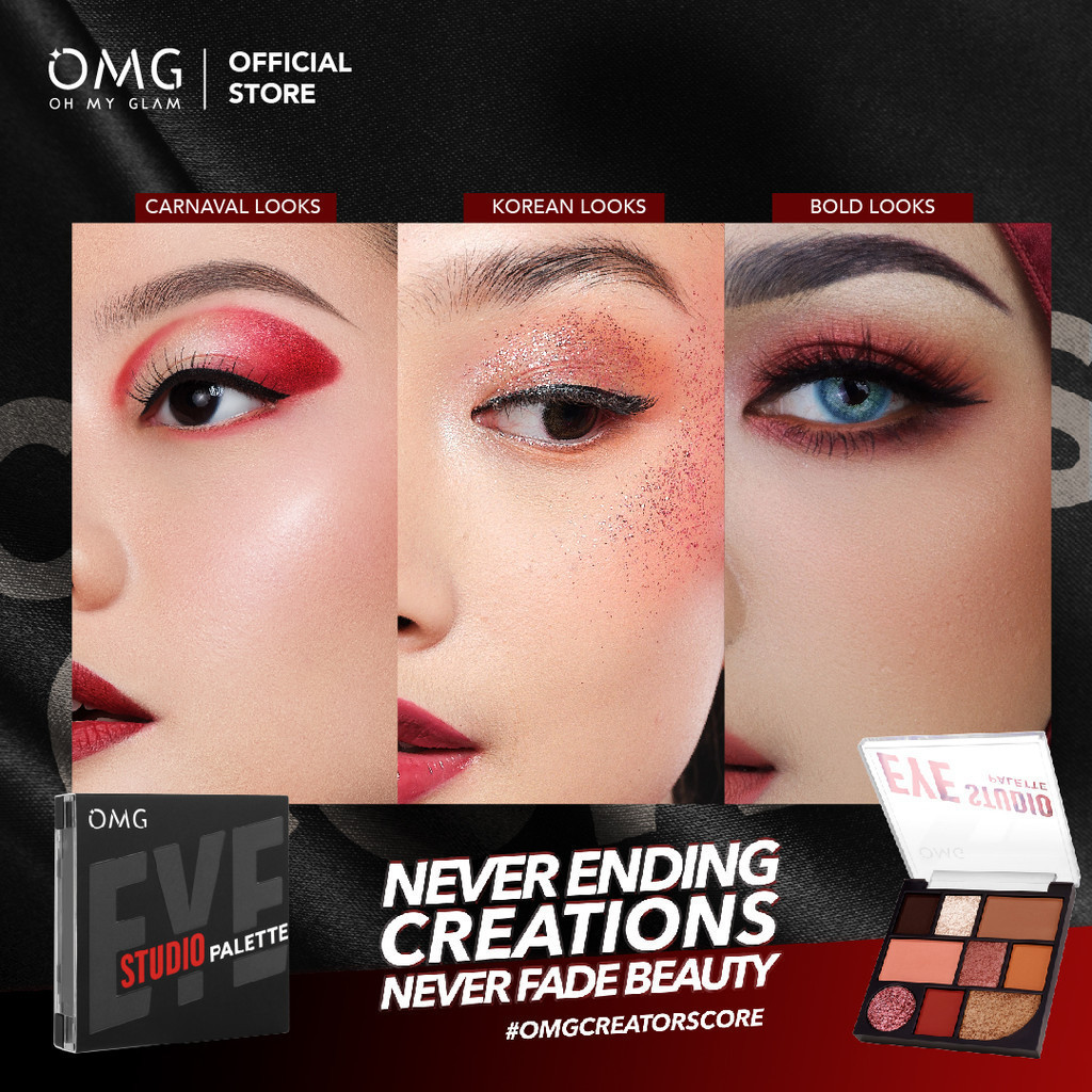 Oh My Glam Eye Studio Palette 8.5gr (Eyeshadow, Contour, Blush, Highlighter) (OMG)